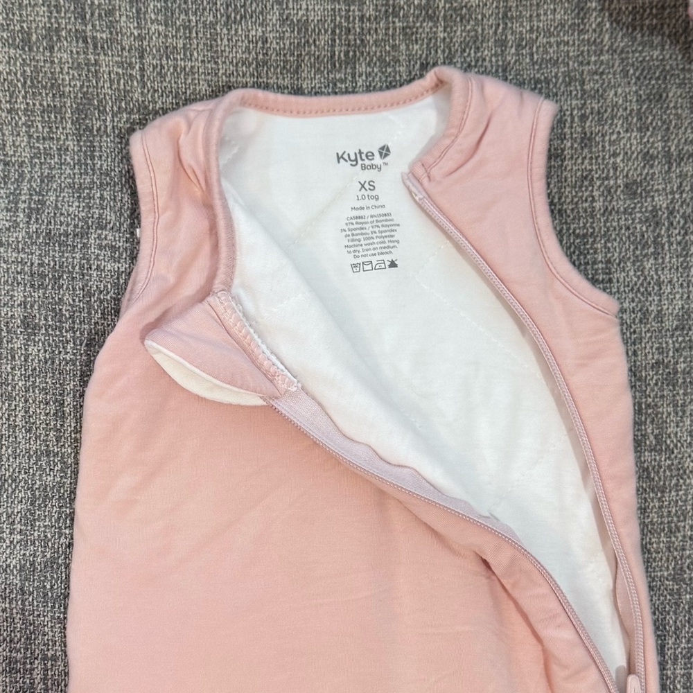 XS Blush KYTE BABY Sleep Sack, 1.0 Tog